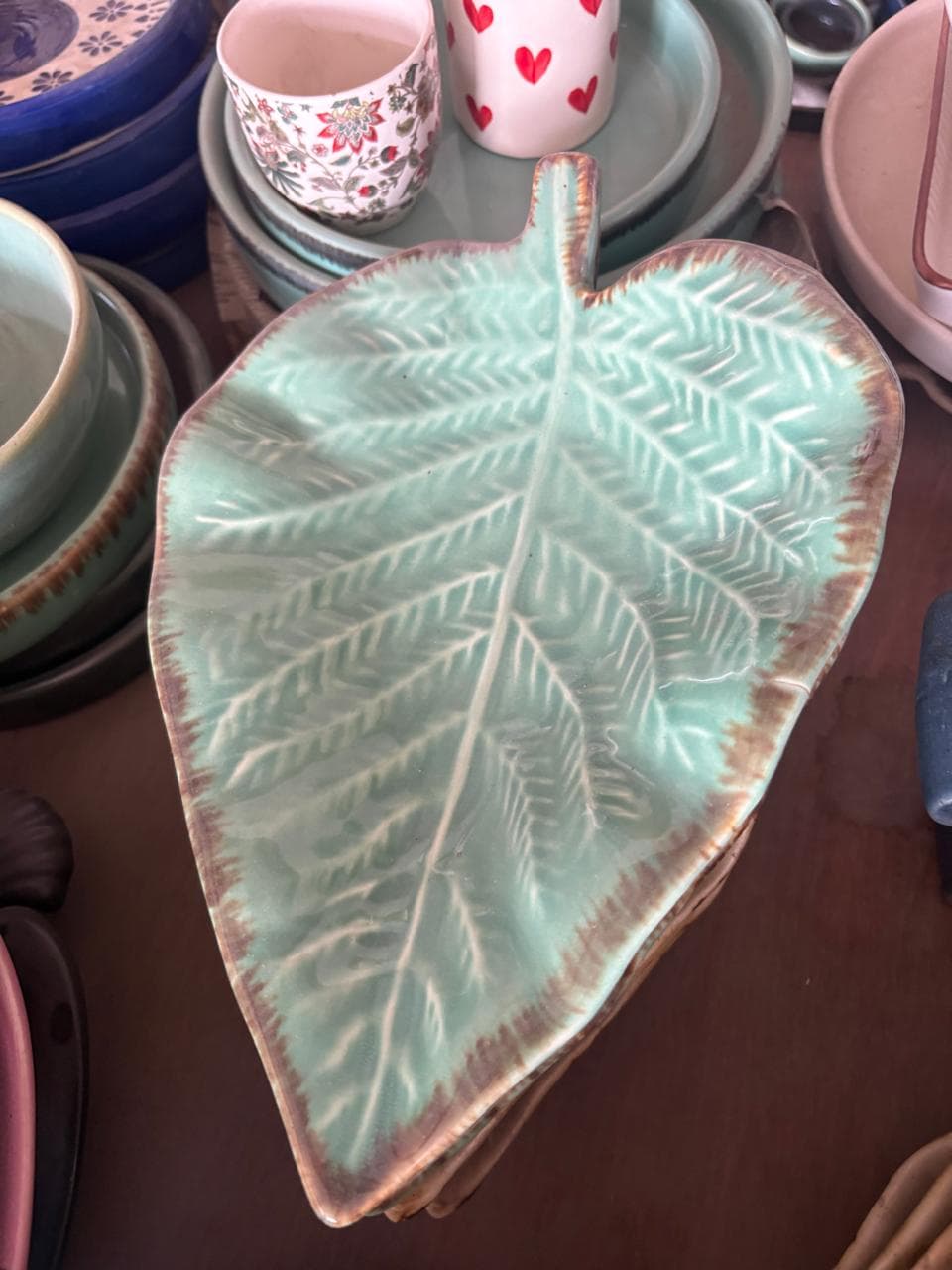 Handcrafted Leaf-Shaped Ceramic