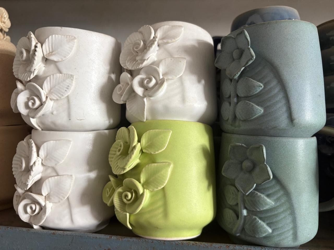 Floral Embossed in Soft Pastel Tones