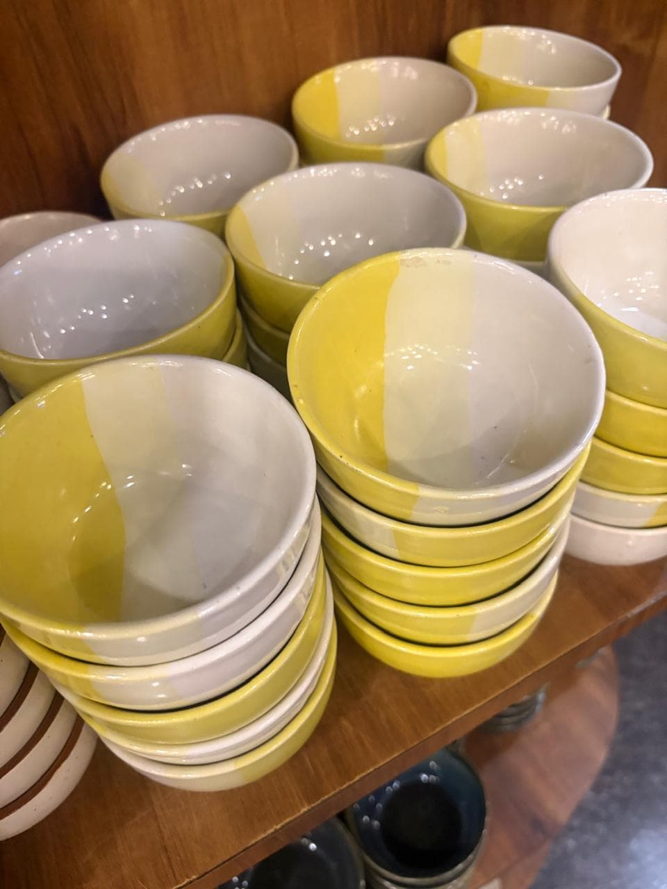 Sunshine Duo-Tone Ceramic Snack Bowls Set