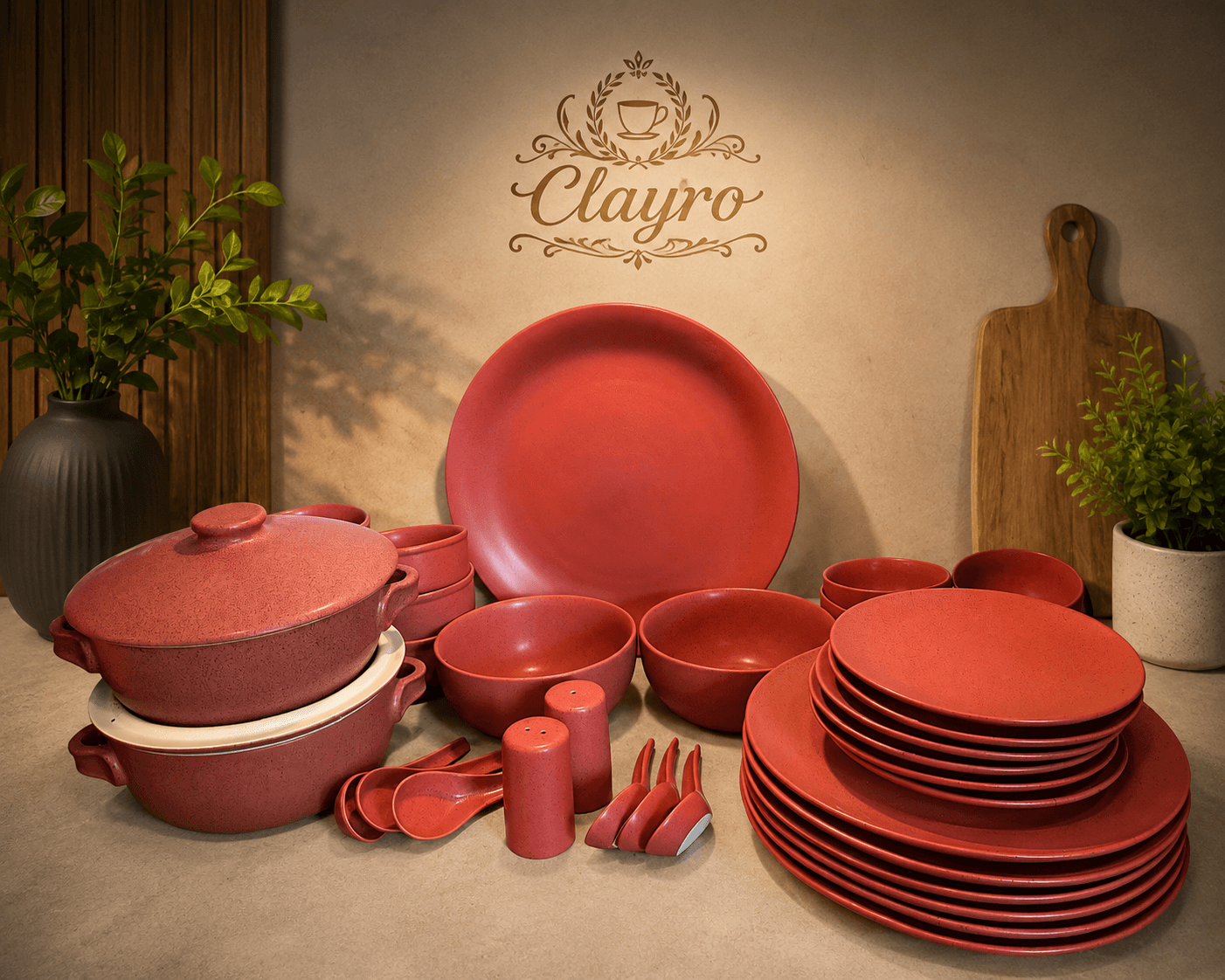 Clayro Premium Matte Dinner Set