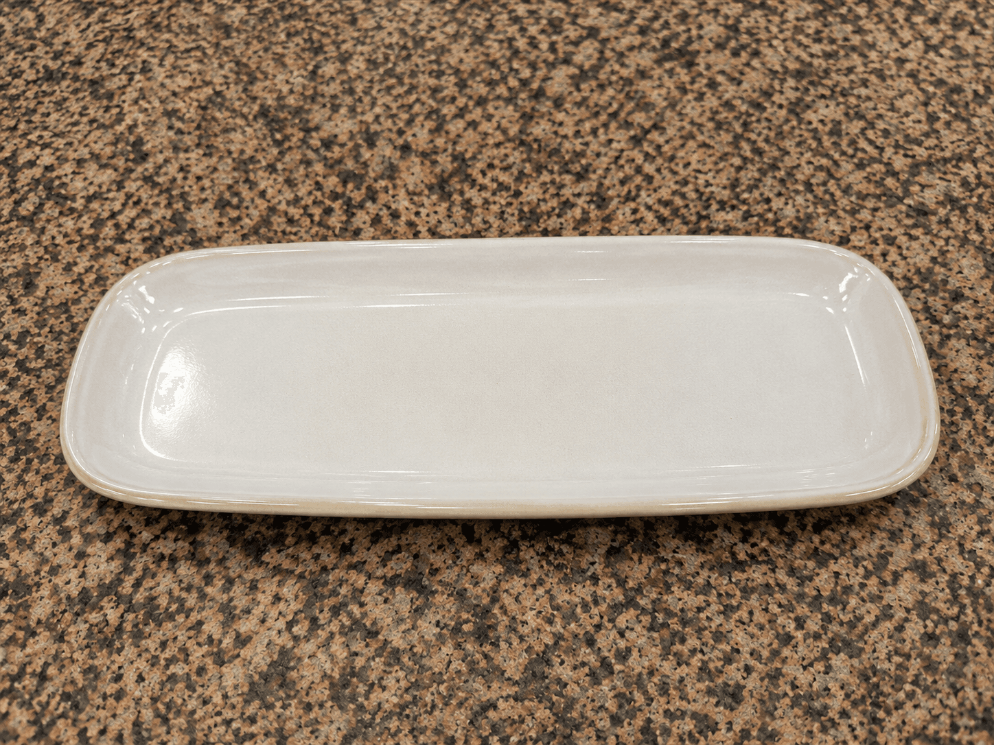 Rectangular Ceramic Serving Platter – Ivory Finish
