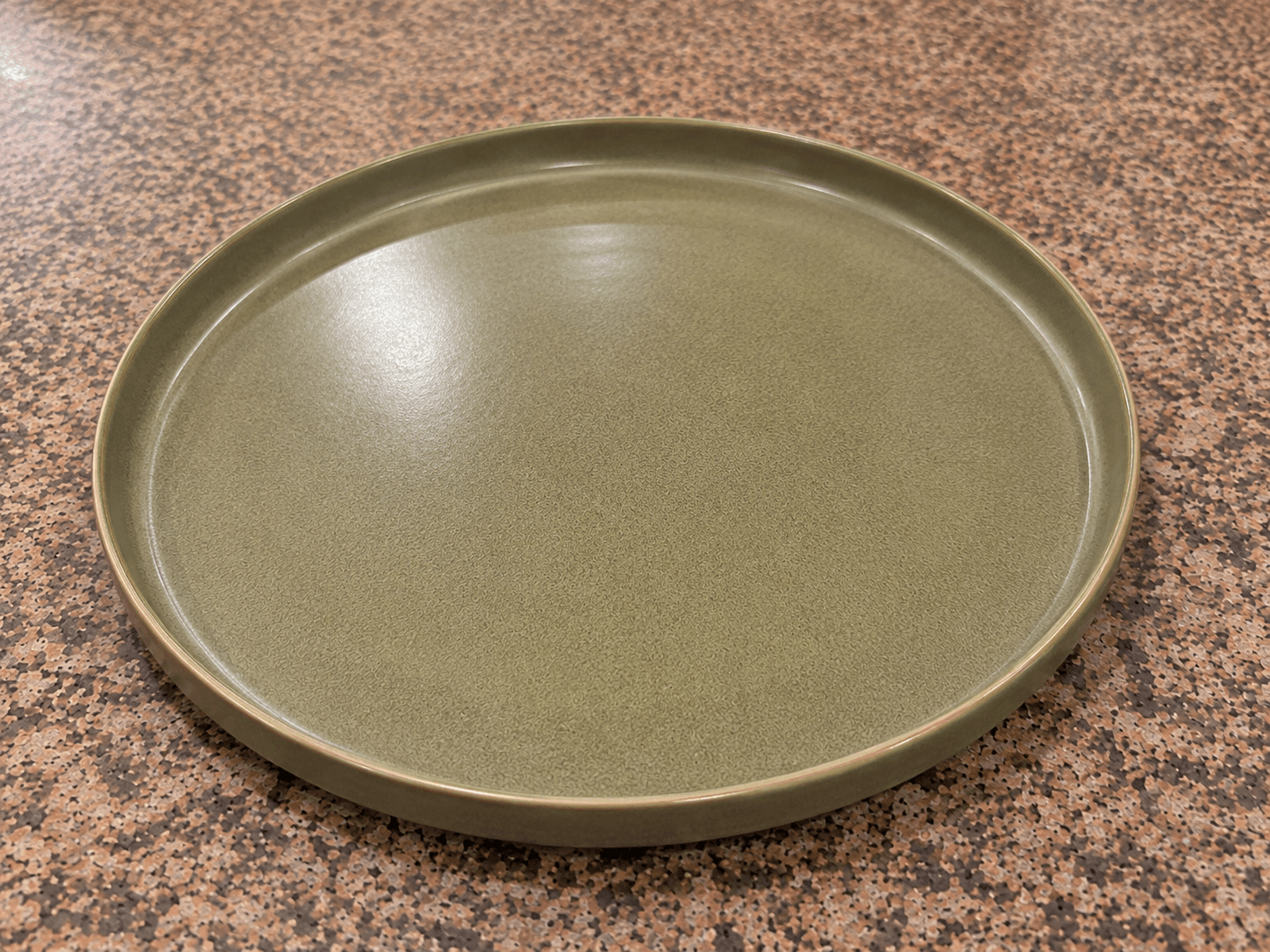 Matte Olive Ceramic Serving Plate