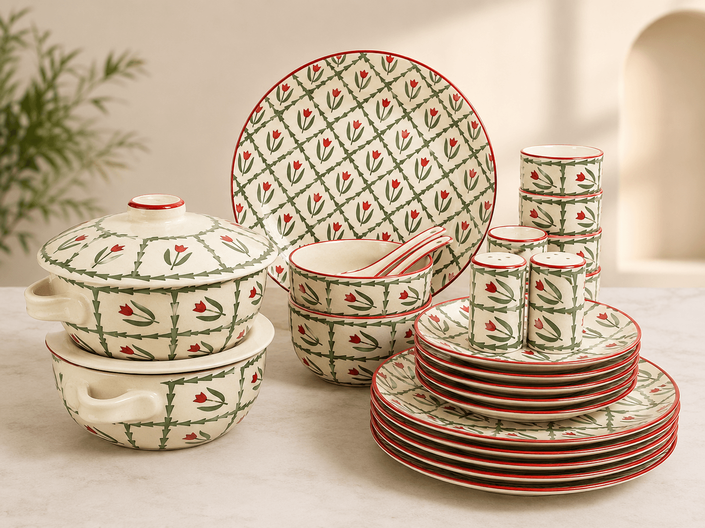 Floral Ceramic Dinnerware Collection