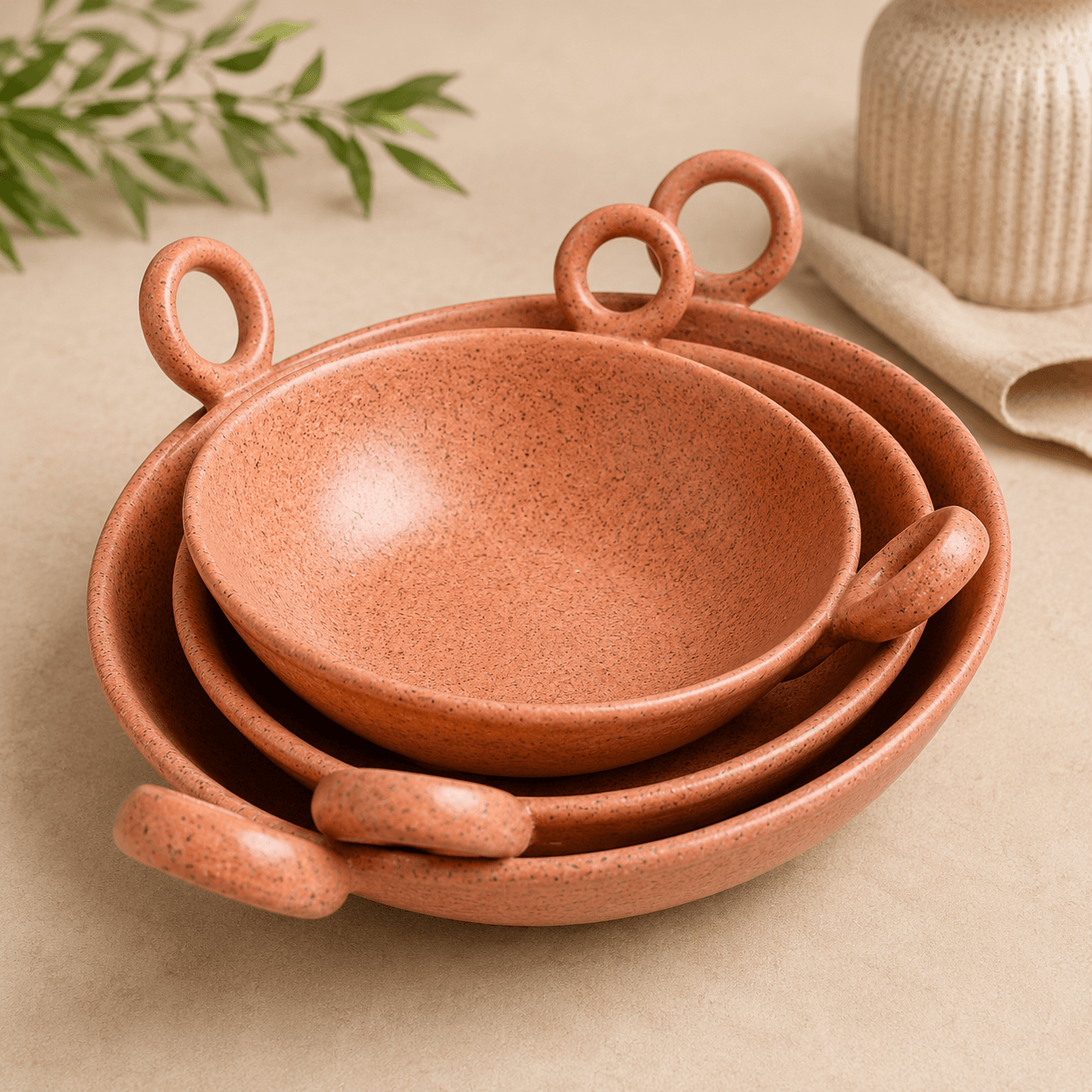 Rustic Terracotta Bowl Set